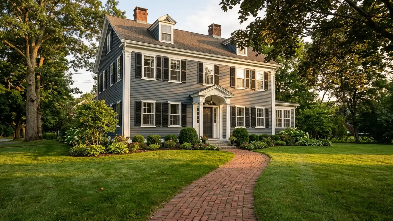 A well-kept home in Franklin, Tennessee on a quiet street with mature trees