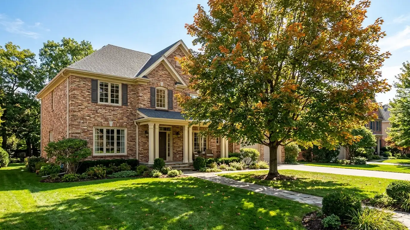 A well-kept home in Hermitage, Tennessee on a quiet street with mature trees