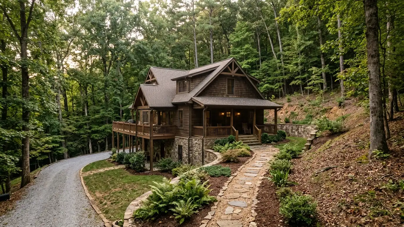 A well-kept home in Kingston Springs, Tennessee on a quiet street with mature trees