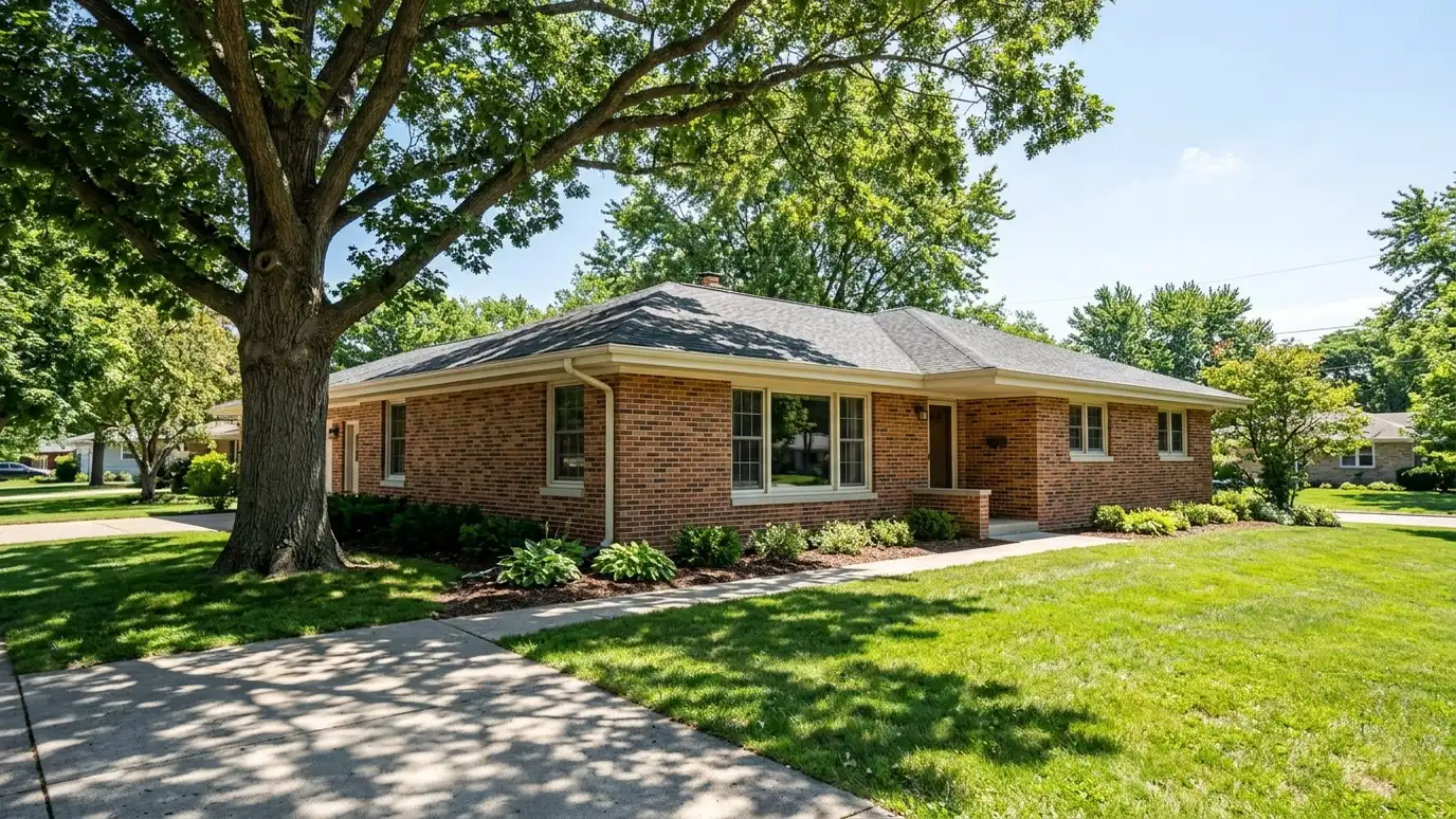 A well-kept home in Madison, Tennessee on a quiet street with mature trees