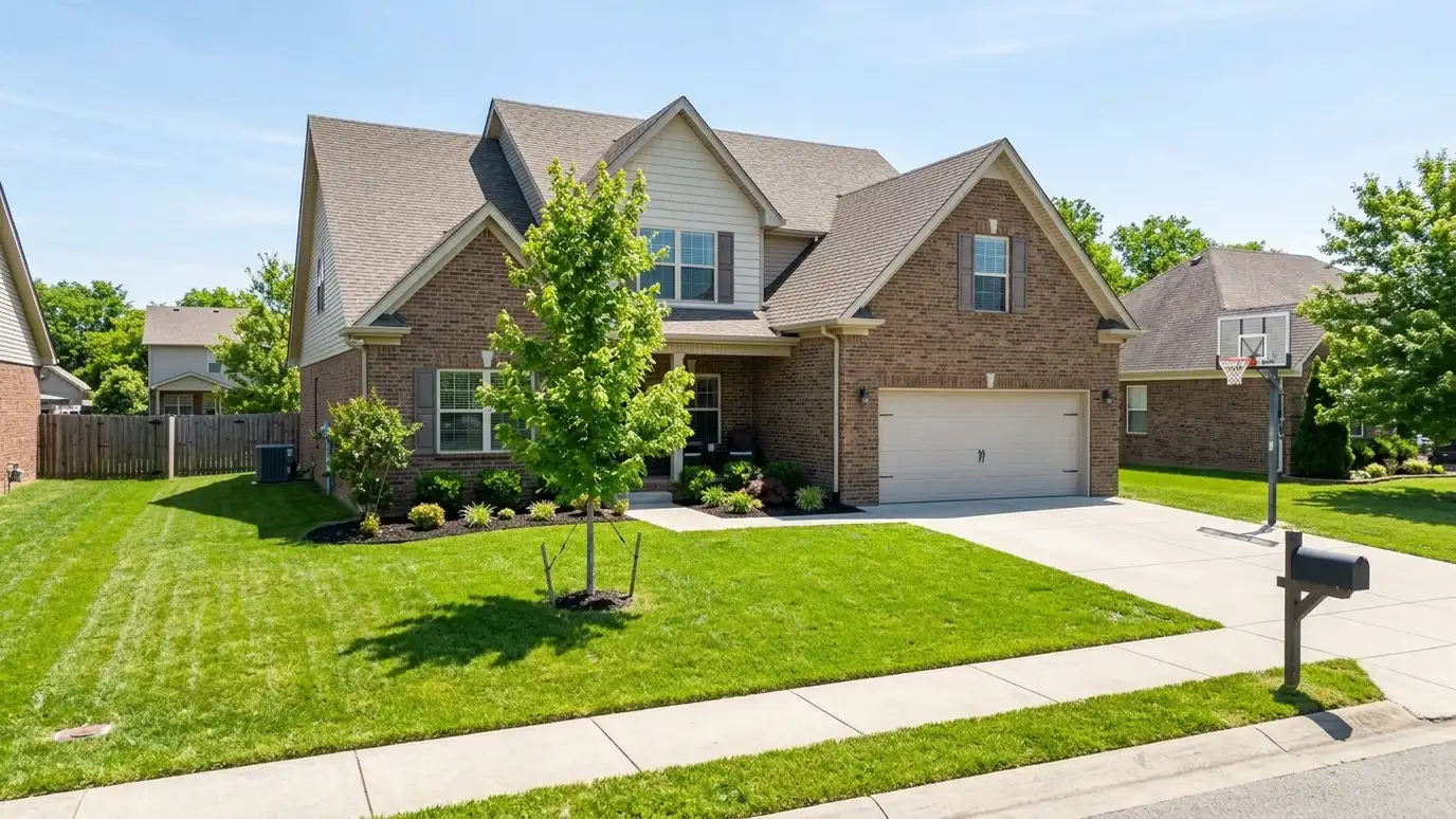 A well-kept home in Murfreesboro, Tennessee on a quiet street with mature trees