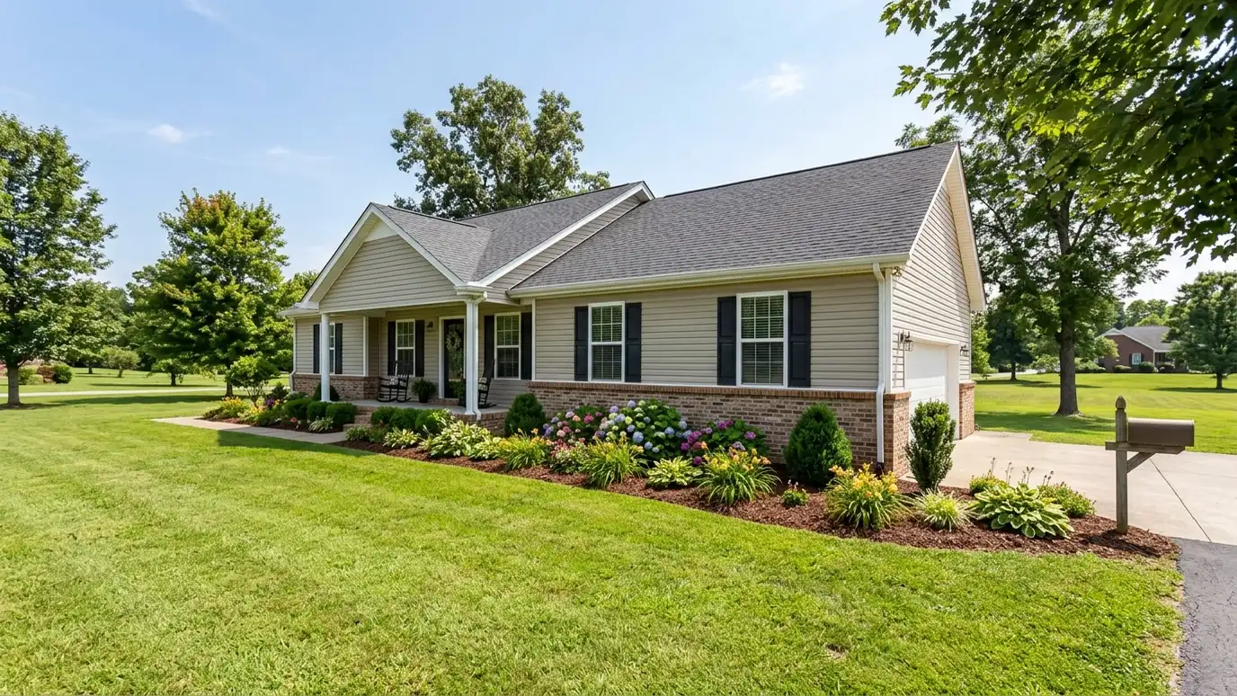 A well-kept home in Portland, Tennessee on a quiet street with mature trees